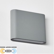 Φωτιστικό Απλίκα LED 6W 230V 350Lm CCT Αλουμινίου Γκρι IP54 3-8966